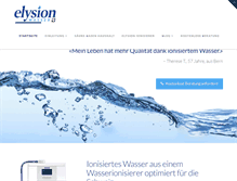 Tablet Screenshot of elysionwasser.ch